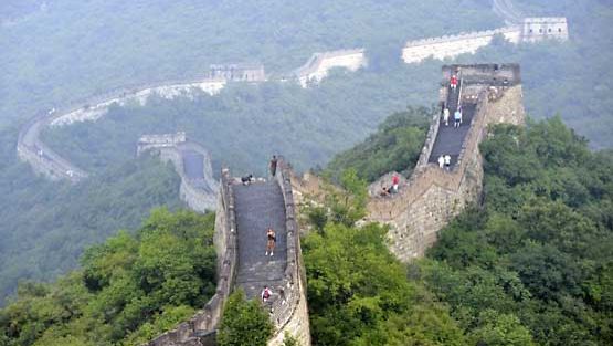 Kiinan muuri Pekingin pohjoispuolella.