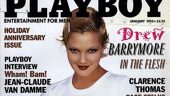 Drew Barrymore poseerasi Playboyssa.