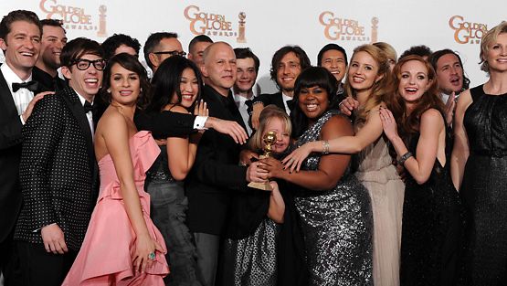 Glee rohmusi palkintoja Golden Globe -gaalassa.