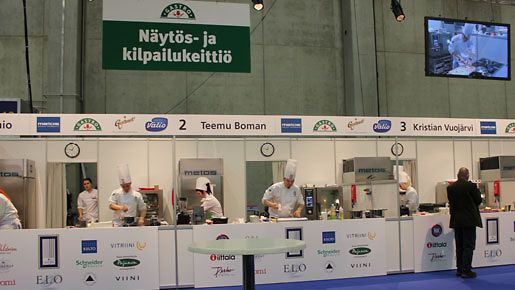 Vuoden Kokki -kilpailun semifinaali Gastro-messuilla 14.3.2012