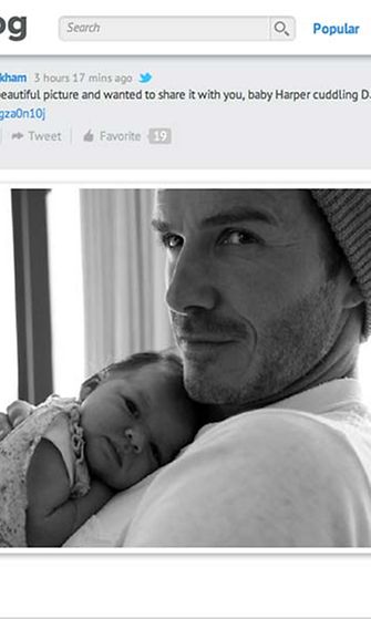 Victoria Beckham julkaisi kuvan Harper-tyttärestään Davidin sylissä