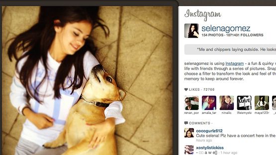 Selena Gomez koiransa kanssa.
