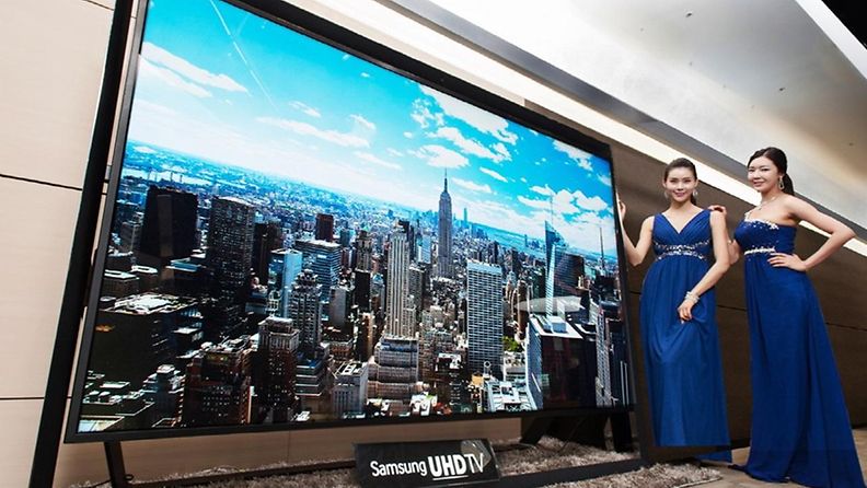Samsungin 110-tuumainen UHD-televisio. Kuvakaappaus Samsung Tomorrow -sivustolta.