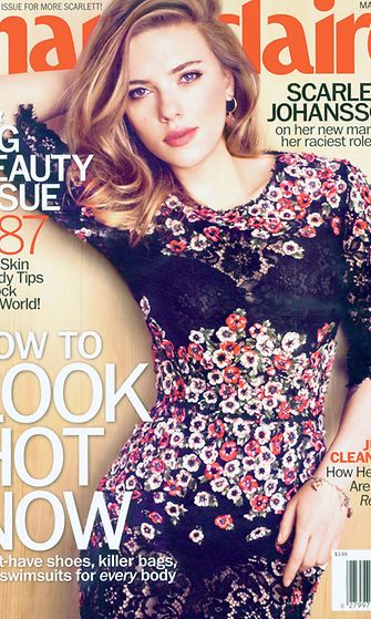 Scarlett Johansson Marie Claire -lehden kannessa