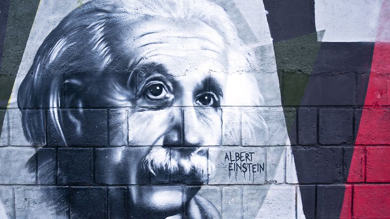 Albert Einsteinin graffiti Kroatiassa.