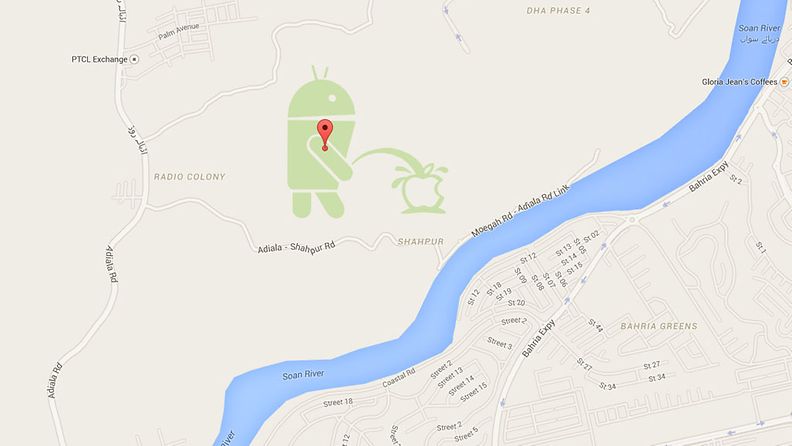 google-kartta -kuvakaappaus