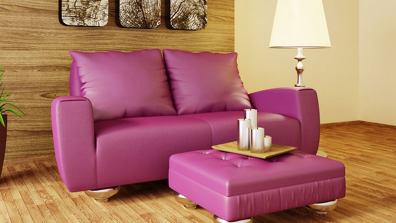 Pinkki sohva