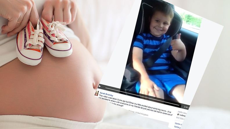 raskaus, isoveli, facebook, kuvakaappaus