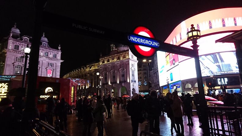 Piccadilly Circus Lontoo marraskuu 2015
