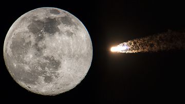 Raketti törmäämässä Kuuhun