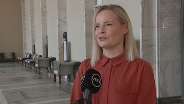 Riikka Purra MTV Uutisten haastattelussa.