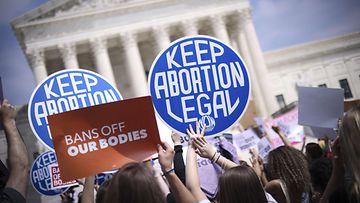 Yhdysvalloissa mielenosoitus aborttioikeuksien puolesta toukokuussa 2022.