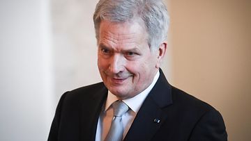 Presidentti Sauli Niinistö eduskunnassa helmikuussa 2022.
