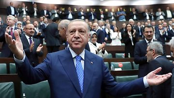 Erdogan Ankarassa toukokuussa 2022.