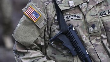Yhdysvaltain sotilas Maavoimien kansainvälisessä Arrow 22 -harjoituksessa Niinisalossa toukokuussa 2022.