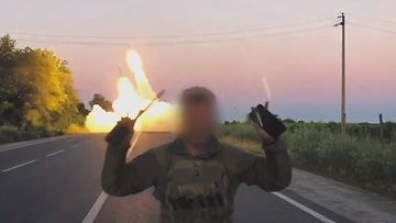 Kuvakaappaus Ukrainan julkaisemalta videolta.