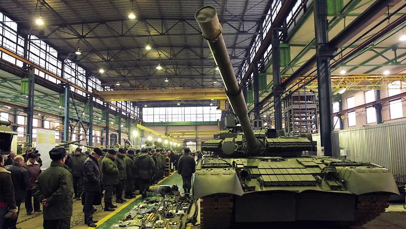 Venäläinen panssarien korjaustehdas vuonna 2011