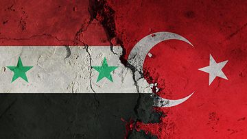 Turkki ja Syyria liput AOP