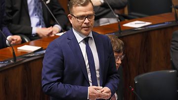 Kokoomuksen puheenjohtaja Petteri Orpo eduskunnan kyselytunnilla 12. toukokuuta 2022.