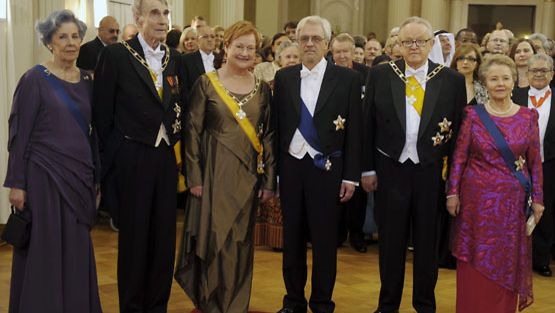 Presidentit yhteiskuvassa Linnan juhlissa vuonna 2011.